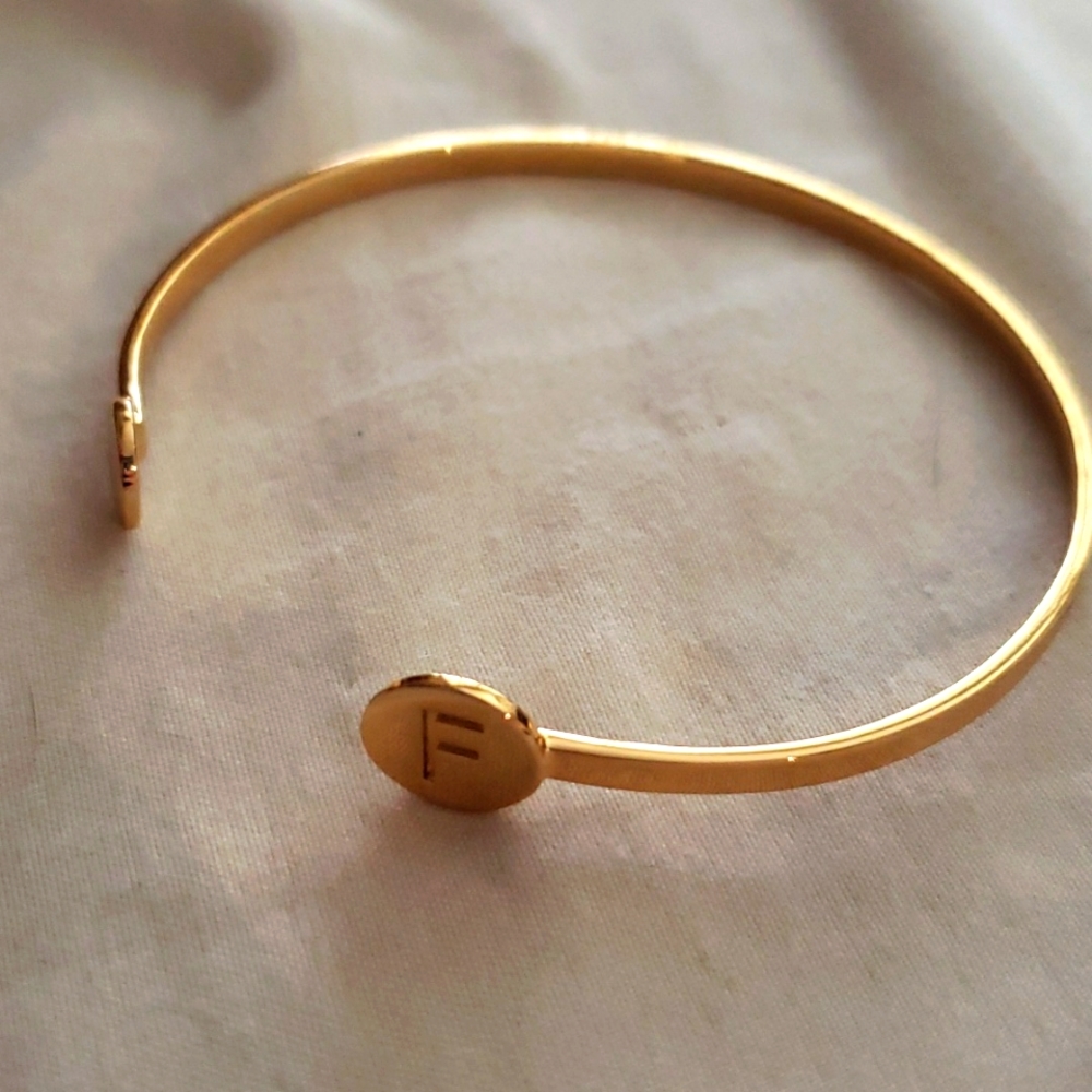 Gorjana Alphabet Disc Cuff - "F"
